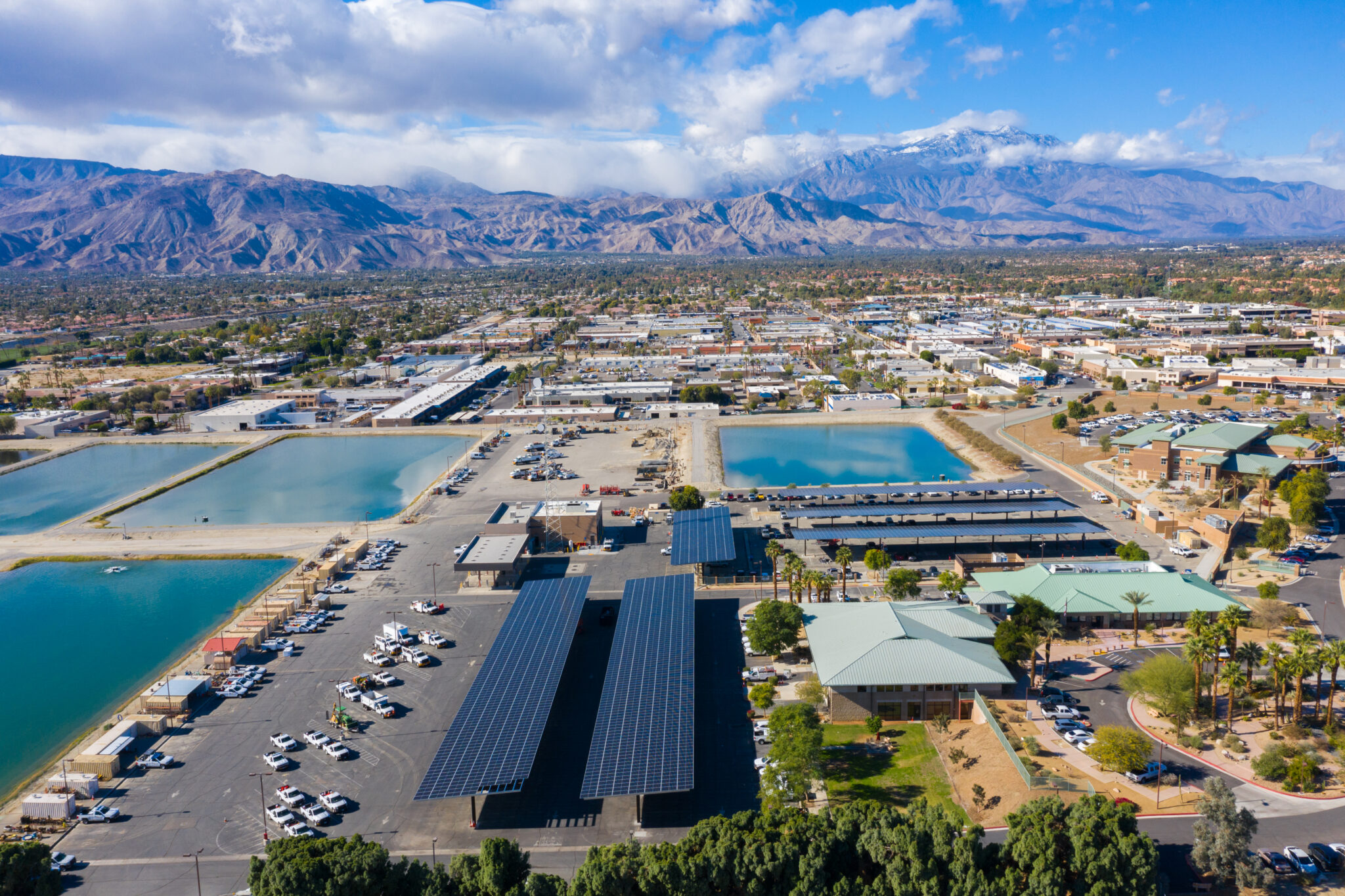 Aerial view of a community development
