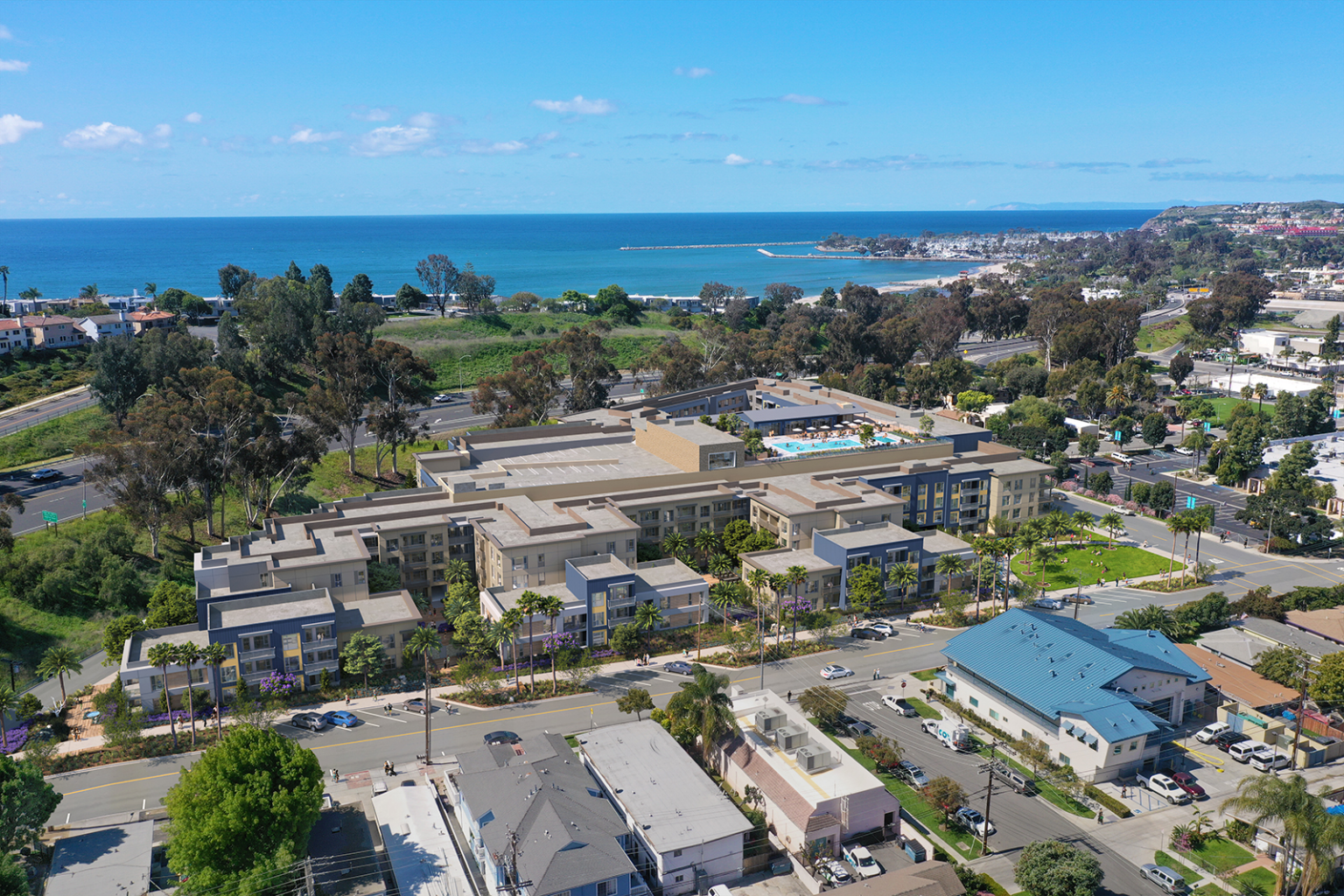Aerial view of a real estate project